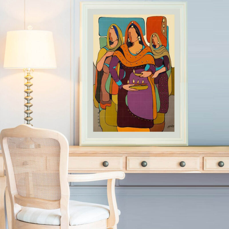 Punjabi culture painting-Diwali - image 2