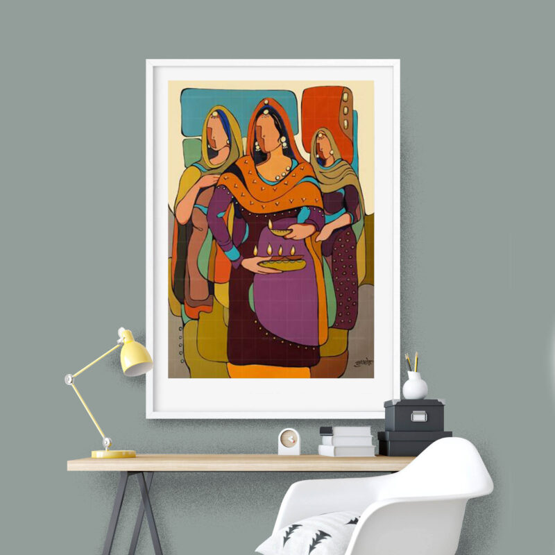 Punjabi culture painting-Diwali - image 7