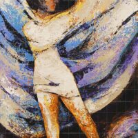 Fairy Godmother - Angel painting is an aesthetic art work for living rooms, hotels, lounges and restaurants. It is colored with shades of white and gold adding to its beauty.