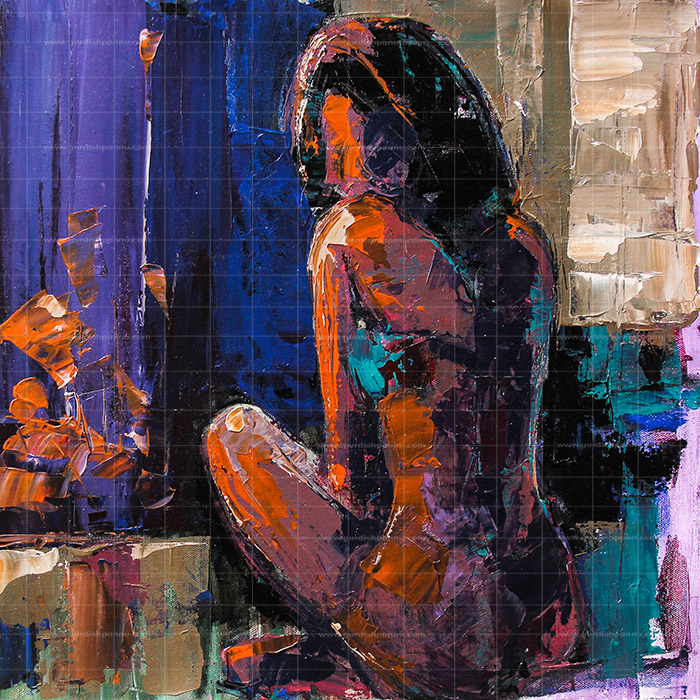 Sweet memories is an original handmade art work which is quite aesthetic and modern. This modern painting is best for living rooms, lounges and even bedrooms. It reminds people of a lot of memories spent in the past bringing joy. Buy more of these art pieces on our website. Sweet memories is an aesthetic painting involving the use of dark hues like violet and touches of sea green