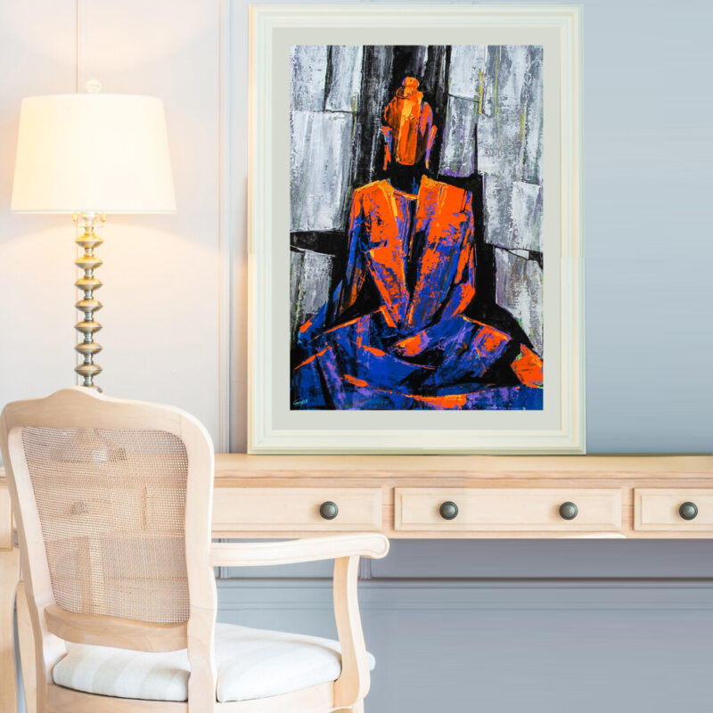 Into Meditation- Gautam Buddha painting - image 4