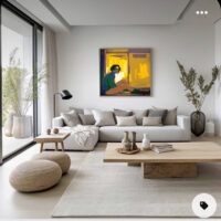 Woman painting - Golden Day