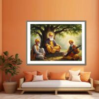 Guru Nanak Dev Ji with Bhai Bala and Mardana